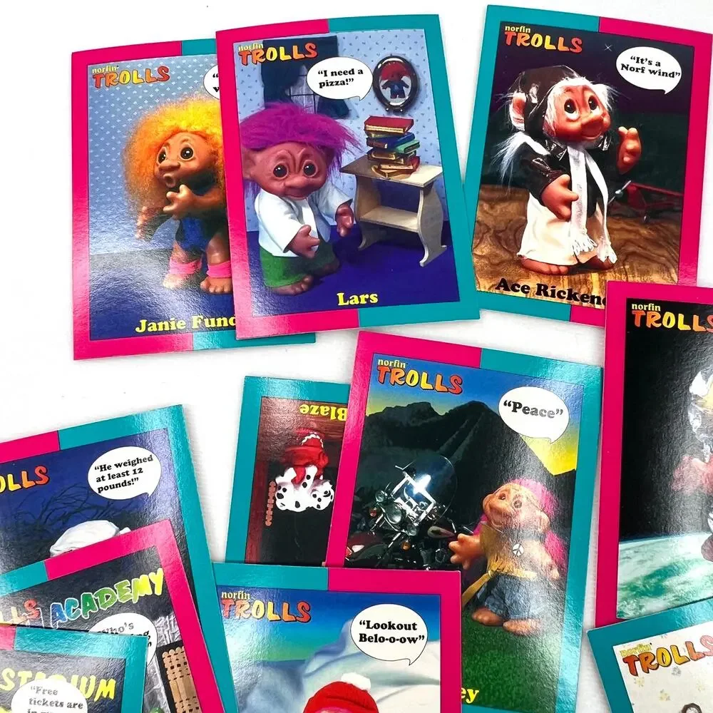 Large Lot of Vintage Norfin Troll Collect-A-Cards